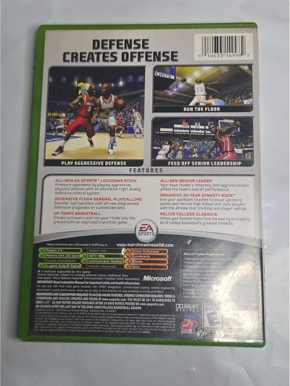 NCAA March Madness 06 - Microsoft Xbox OG - Complete In Box CIB